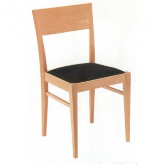 Contemporary Beech Wood Side Chair 365P with Upholstered Seat