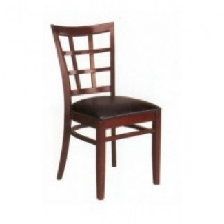 Beech Wood Side Chair 527P with Windowpane Back 