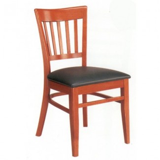 Beech Wood Side Chair 565P with Vertical Slat Back