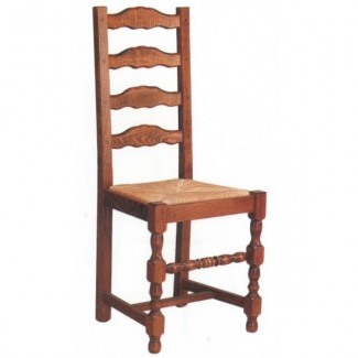 Rustic Beech Wood Side Chair 700R with High Ladder Back