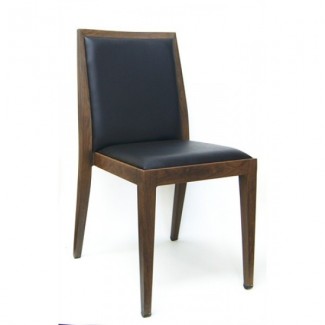 Wood-Grain Metal Marlon Side Chair