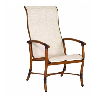 Glade Isle Sling High Back Dining Arm Chair