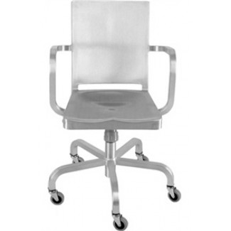 Hudson Aluminum Swivel Arm Chair with Casters
