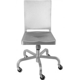 Hudson Aluminum Swivel Chair with Casters