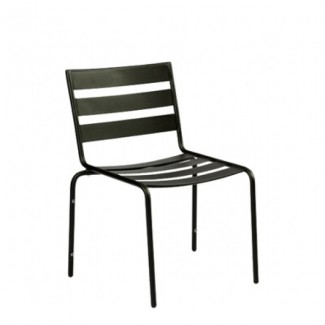 Metro Wrought Iron Stacking Side Chair