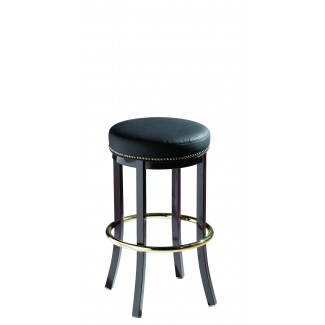 Lounge Backless Bar Stool with Brass Nail Trim 911-30