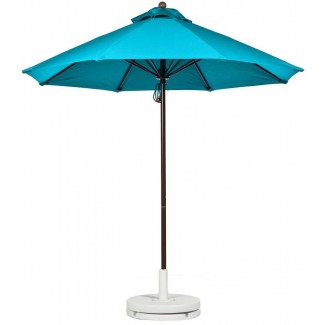 9 Foot Fiberglass Market Umbrella With Aluminum Pole - Pulley Lift