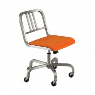 Nine-0 Aluminum Non-Stacking 3-Bar Back Swivel Chair with Casters