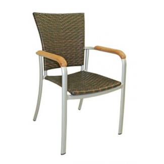 Tampa Rattan Stacking Arm Chair