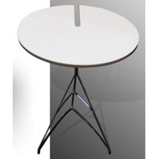 Tre 3 Stacking 28" Round Dining Table - White DT28T-W