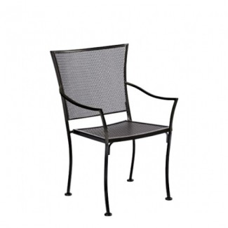 Amelie Stacking Wrought Iron Arm Chair