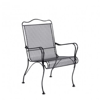 Tucson Wrought Iron High-Back Arm Chair