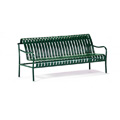 6' Straight-Back Commercial Steel Bench - Powder Coated M729-6