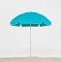 6-5 Foot Fiberglass Frame Ash Wood Umbrella With Valance - 6 Panel
