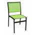 Mediterranean Aluminum Stackable Side Chair with Batyline Mesh Seat and Back