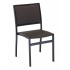 Mediterranean Aluminum Stackable Side Chair with Woven Seat and Back
