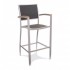 Bayhead Aluminum Bar Stool with Woven Seat and Back