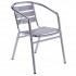 Aluminum Stacking Arm Chair with Aluminum Seat and Back