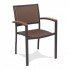 Bayhead Aluminum Stacking Arm Chair with Woven Seat and Back