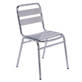 Aluminum Stacking Side Chair with Aluminum Slats