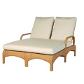 Avignon Adjustable Double Chaise Lounge with 4
