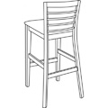 Beechwood Bar Stool BS-345UR with Picture Back