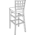 Beechwood Bar Stool BS-363UR with Picture Back