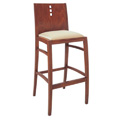 Beechwood Bar Stool BS-417UR with 3 Vertical Squares