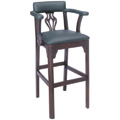 Beechwood Bar Stool BS-446UR with Upholstered Arms