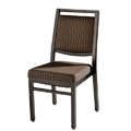Bolero Edge Back Aluminum Nesting Side Chair with Handgrip Bar