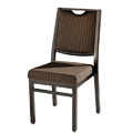 Bolero Edge Back Aluminum Nesting Side Chair with Handgrip