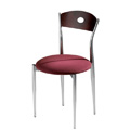 Café Twist Side Chair with Upholstered Seat and Wood Back 196-UPS 