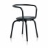 Eco Friendly Indoor Restaurant Furniture Emeco Parrish Series Side Chair - Black Powder Coat Black Polypropylene