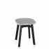 Eco Friendly Indoor Restaurant Furniture Emeco SU Series Small Stool - Recycled Polyethylene Seat - Black Anodized