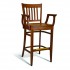 Eco Friendly Restaurant Beech Solid Wood Bar Stool with Arms CC110 Series