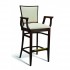 Eco Friendly Restaurant Beech Solid Wood Bar Stool with Arms QUINCY Series 