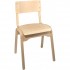 Holsag Carlo Stacking Side Chair - Natural Finish