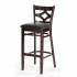 Beech Wood Bar Stool 2523P with Diamond Back and Upholstered Seat