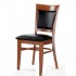 Beech Wood Side Chair 865P with High Back and Upholstered Seat 