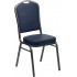 Crown Chair with Navy Vinyl and Silver Vein Frame