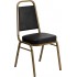 Basic Banquet Chair with Black Vinyl and Gold Frame