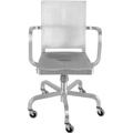 Hudson Aluminum Swivel Arm Chair with Casters