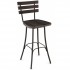 Industrial Restaurant Bar Stools Unity Swivel Barstool With Wood Seat And Back