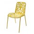 Italian-Metal-stacking-cafe-restaurant-arm-chair-fancy-leaf-orange-yellow