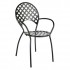 Italian Wrought Iron Restaurant Chairs Saffo 2 Arm Chair
