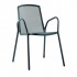 Italian Wrought Iron Restaurant Chairs Virgo Stacking Arm Chair - Aluminum Frame