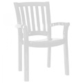 Malibu Stacking Restaurant Arm Chair in White