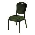 Como Curved Back Aluminum Stacking Side Chair with Handgrip