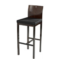 Square Bar Stool with Upholstered Seat