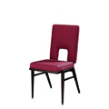 Kay Lang Steel Stacking Side Chair with Top Hat Back CF5505